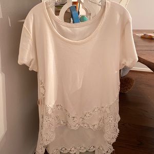 white side lace top